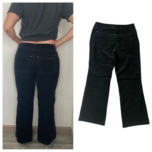 Eddie Bauer Corduroy Pants Black 8 Women’s Casual Comfy Minimalist - Picture 6 of 12